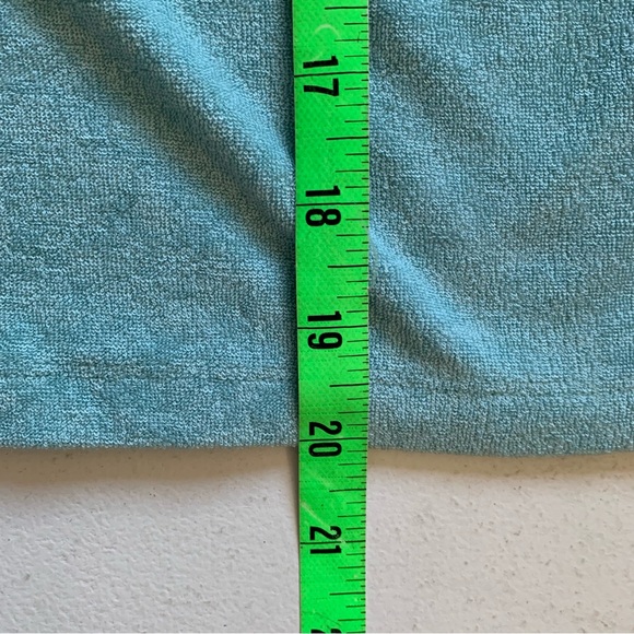 Andie Swim Coverup Size Large Blue Terrycloth Cropped Button Up Shirt NWT - Picture 15 of 15